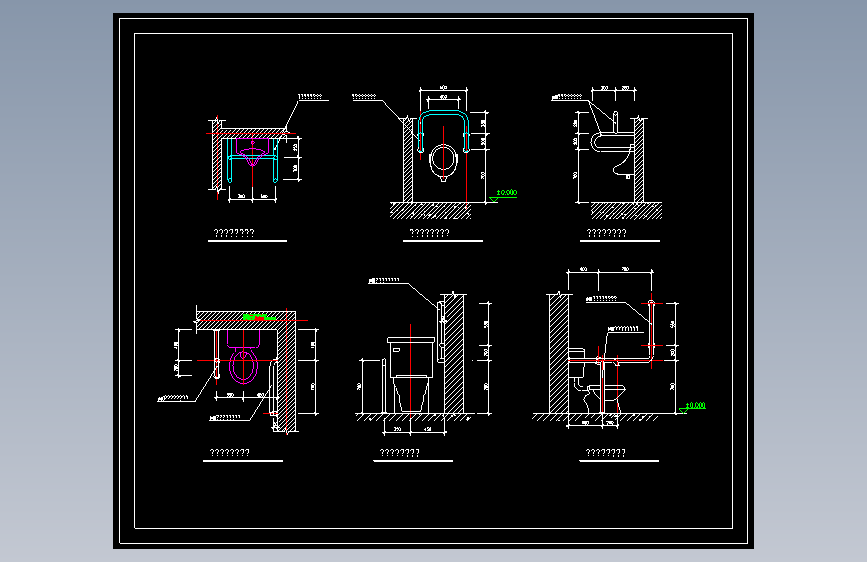 残疾人卫生间节点详图