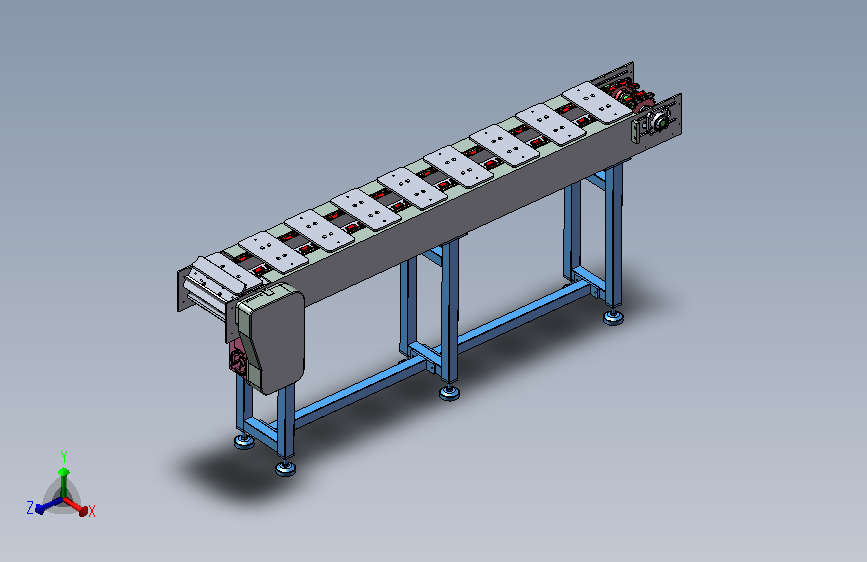2.5米0.22米链板式输送机
