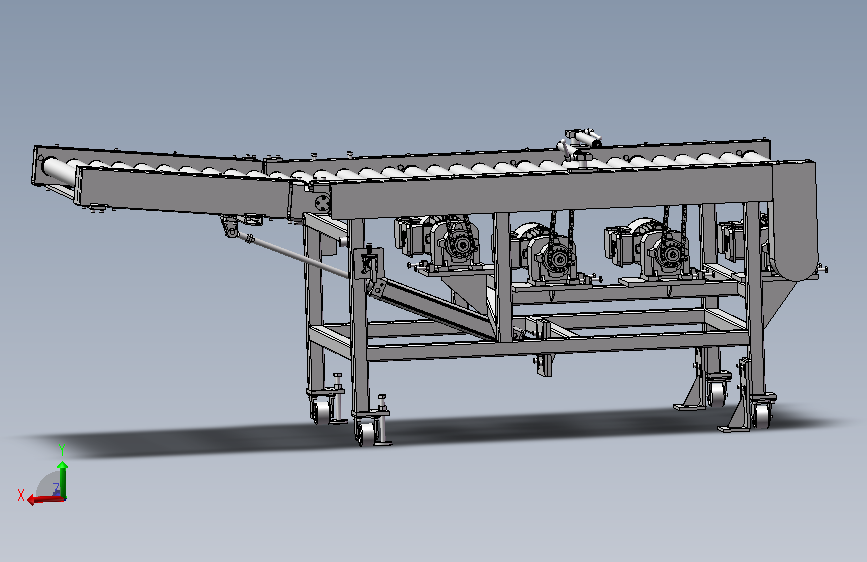 前端倾斜可调动力滚筒输送机