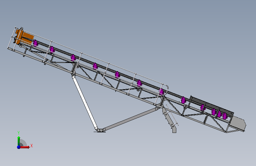 倾角槽辊输送机