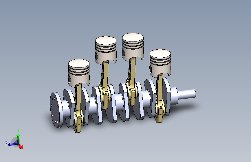 四缸发动机模型