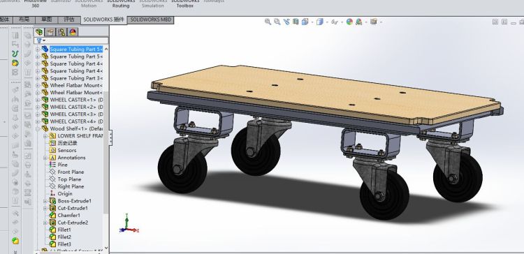 万向轮小车架223524