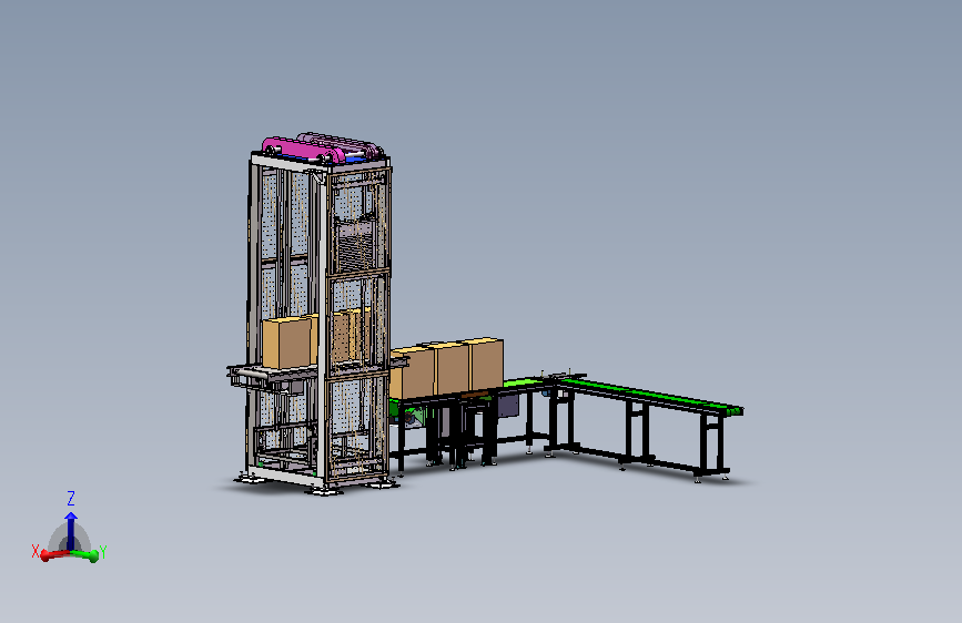 提升机降落物体皮带输出机