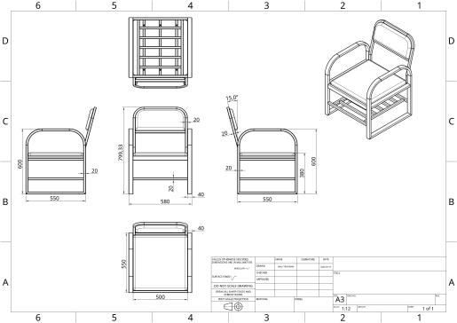 A0006354-现代金属框架扶手椅和下架