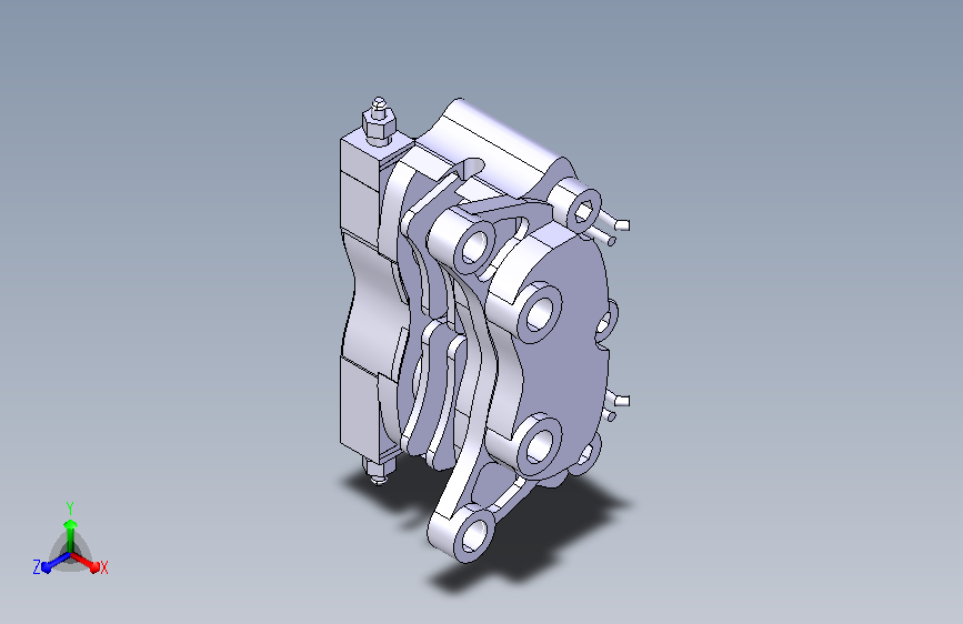 一种汽车双活塞卡钳