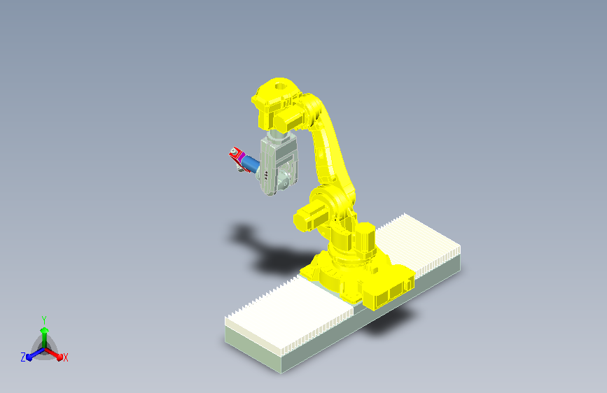 泡沫喷枪加装机器人第六轴设计