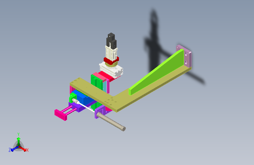 气缸组合前后左右上下夹取旋转结构