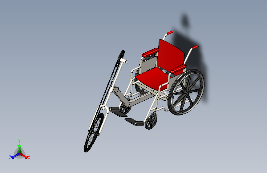 手摇轮椅模型