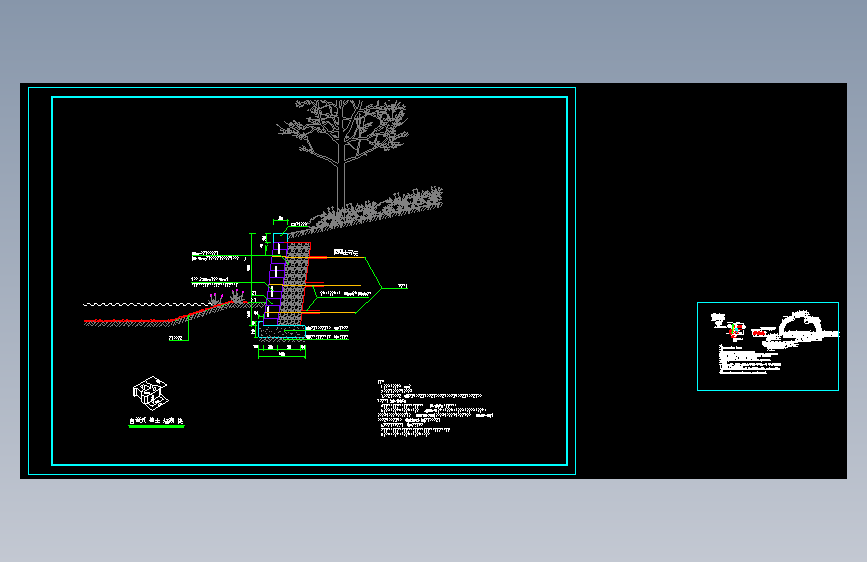 自嵌式植生景观挡土墙设计施工图纸
