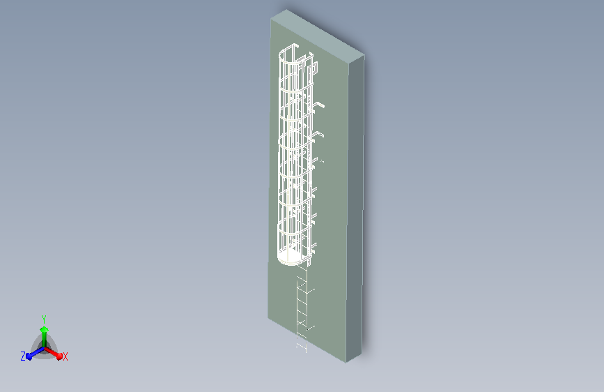 消防通道爬梯模型设计