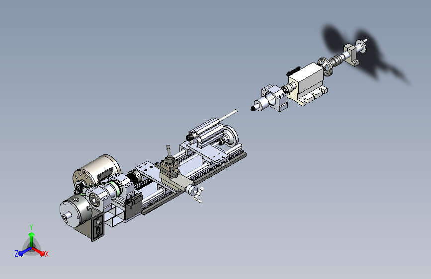 小型车床爆炸图结构
