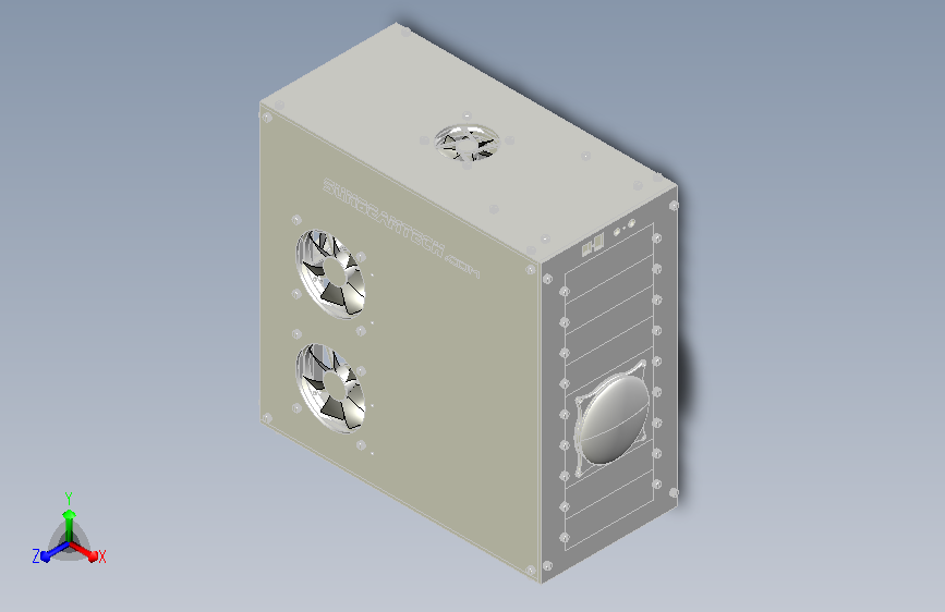 亚克力机箱 PC 电脑模型图