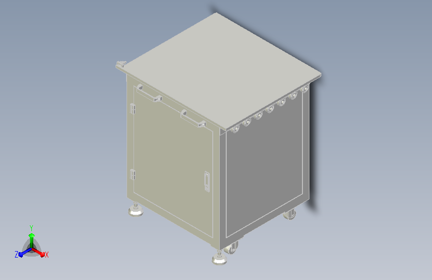 一款内置设备的物料小车