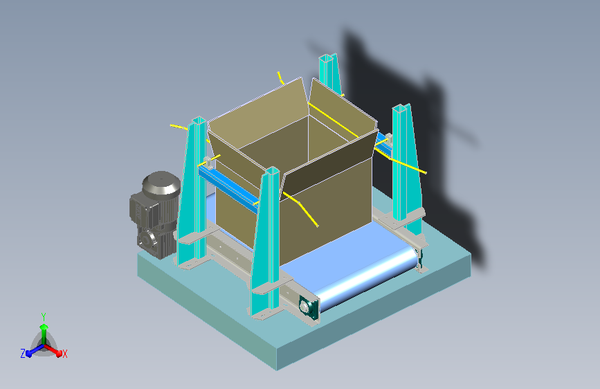 纸箱对中折边输送设计