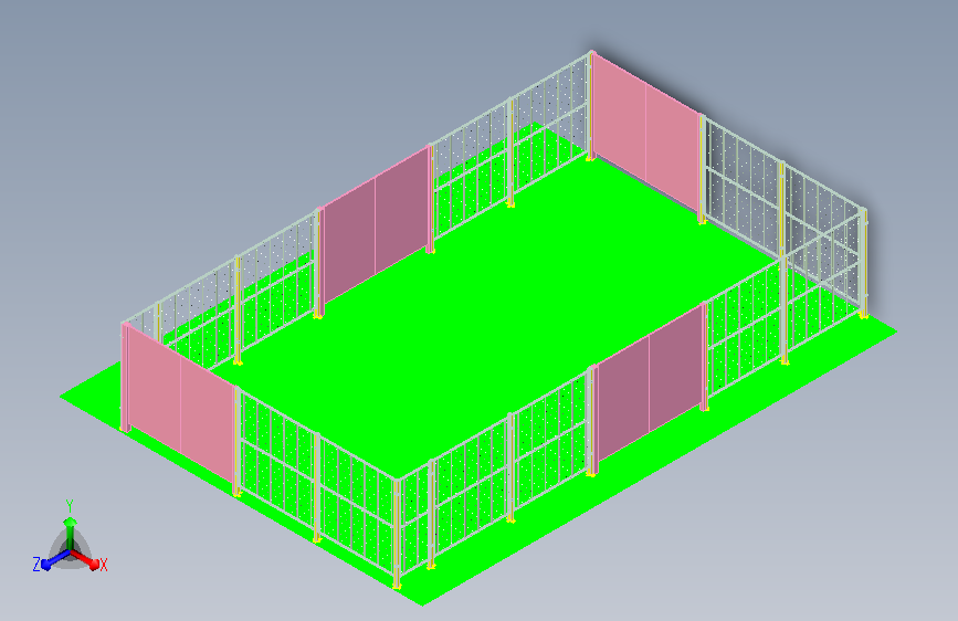 自动化产线外部护栏总成设计