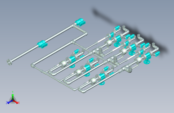 自来水管道输送三维布局设计