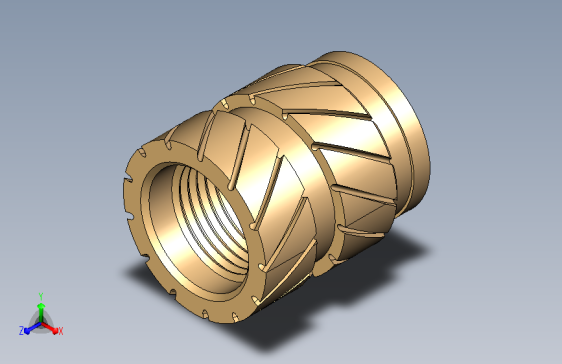 A0006426-参数化黄铜螺纹热定嵌件库（M2–M6，18种尺寸）