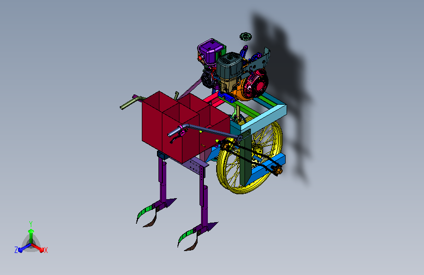 半人工大田植籽机具