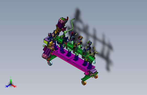 车门槛加固板定位装夹工装