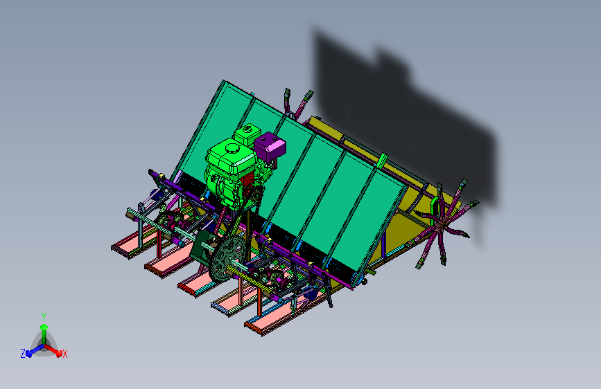 稻苗田间定植专用机械