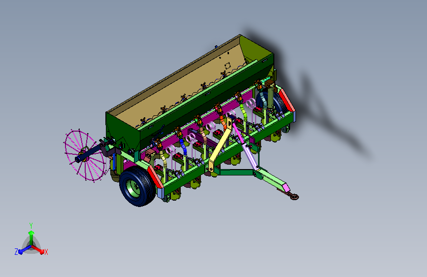 多功能旱地种植机械机具