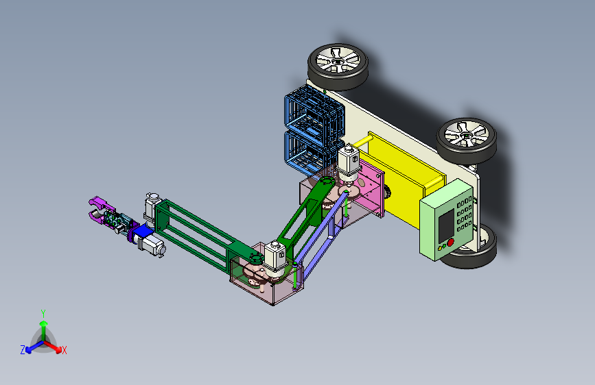 苹果采摘机设计-水果采摘机器人机械手含SW三维模型+CAD说明书