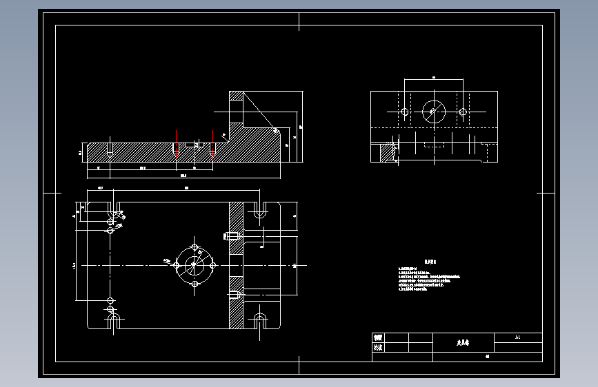 套筒轴套机械制造技术加工工艺学规程及装备夹具设计cad图说明