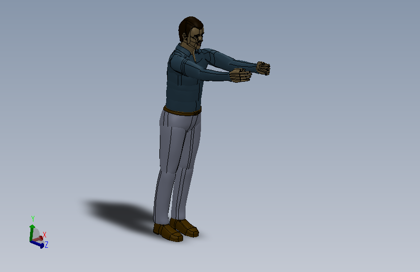 人形立式伸直臂