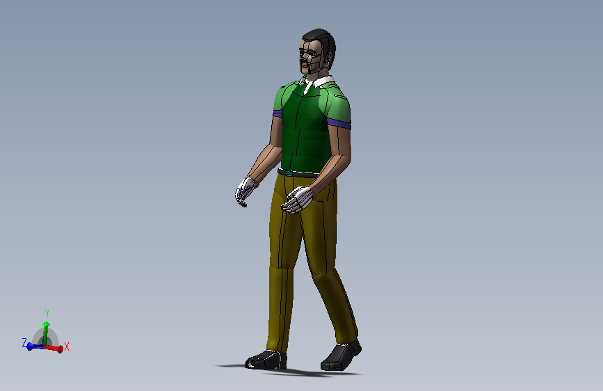 一款精致的工程人体3D模型