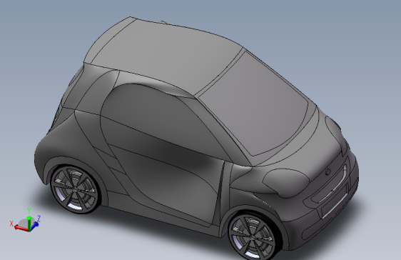奔驰smart车身曲面建模