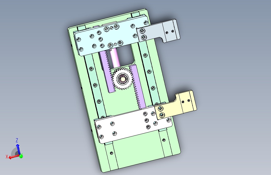 齿轮齿条对中夹持机构=1858602=100