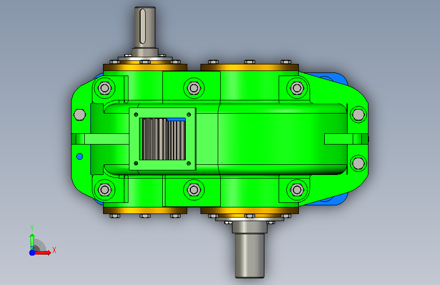 一级直齿轮减速器pro_e三维图