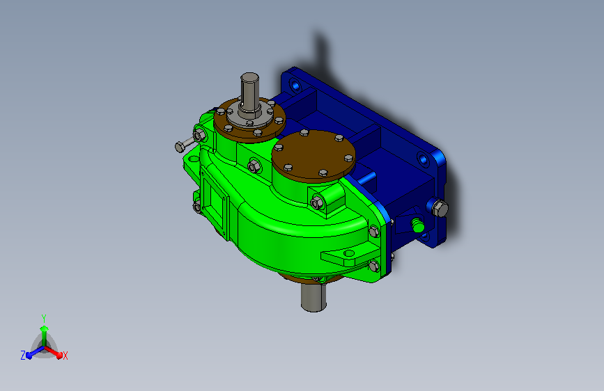 一级直齿轮减速器pro_e三维图