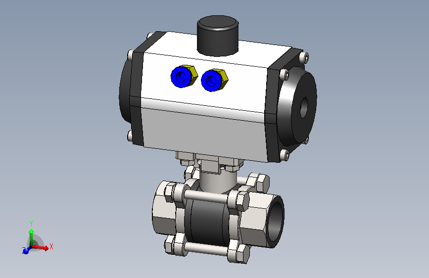 DN25气动球阀(螺纹连接)
