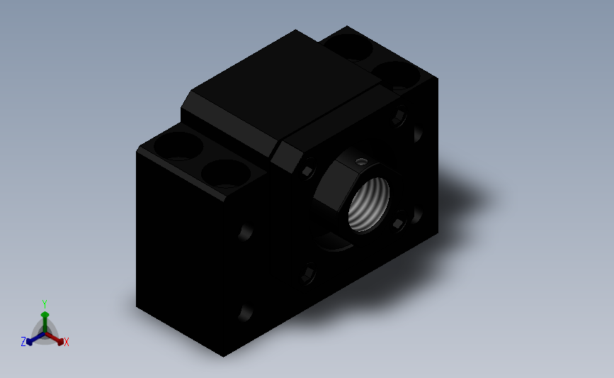 BK丝杠支撑[BK17]_SOLIDWORKS 2018_模型图纸下载 – 懒石网