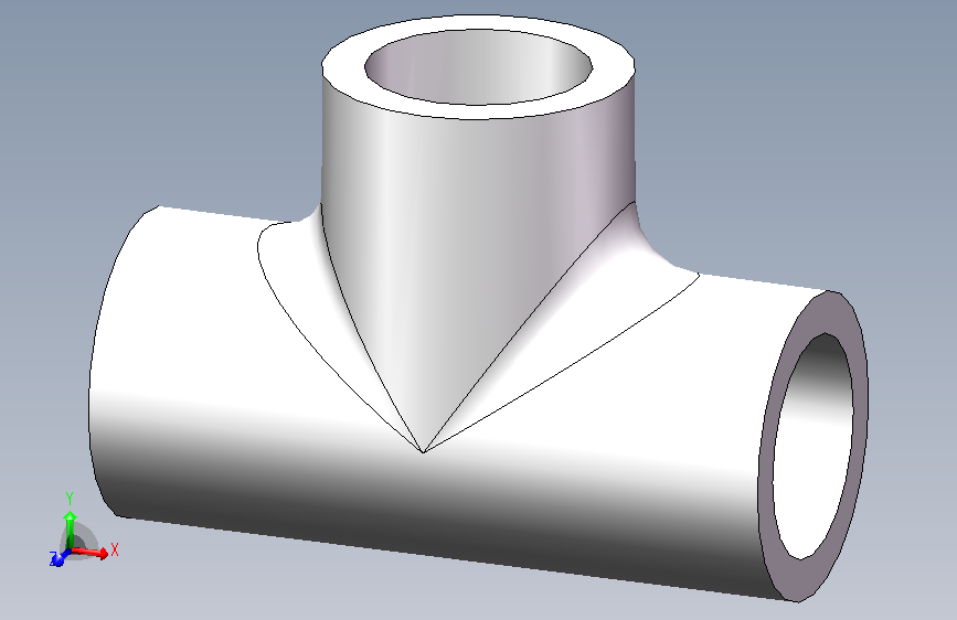 无缝冲压三通φ22