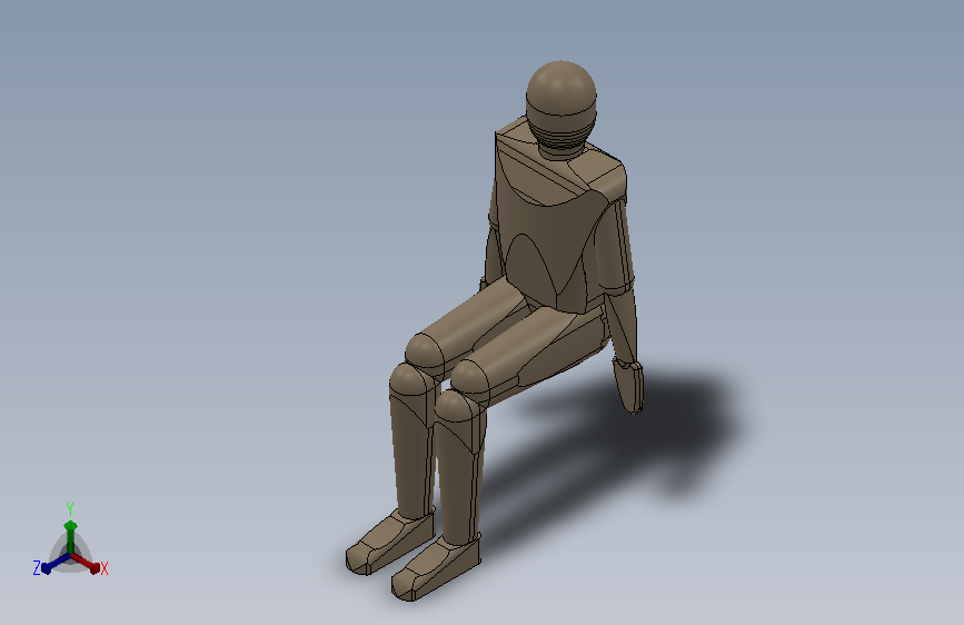 1.76m坐姿人模型