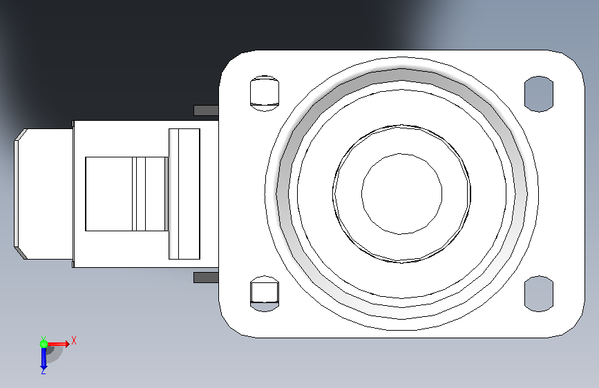 脚轮TENTE4687iep160p63 俯视图
