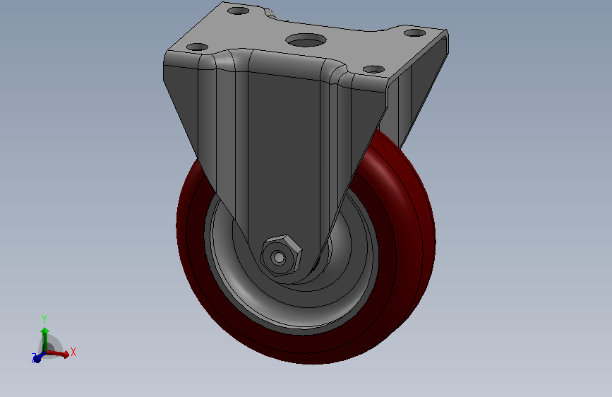 平底固定脚轮3303551