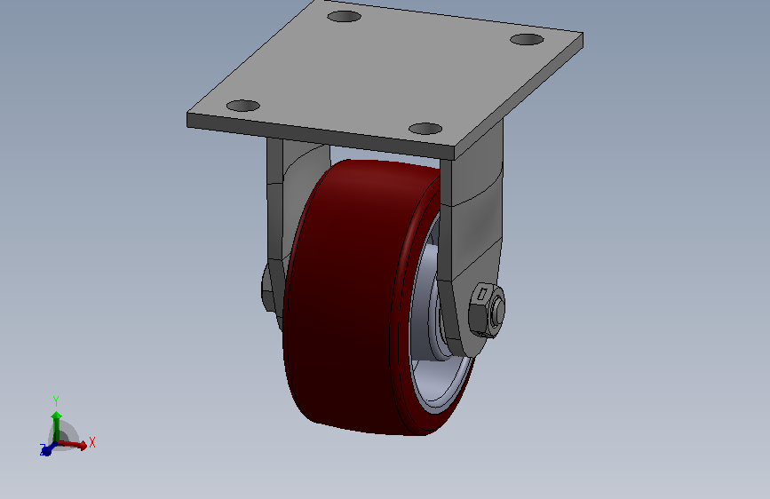 平底固定脚轮5505526