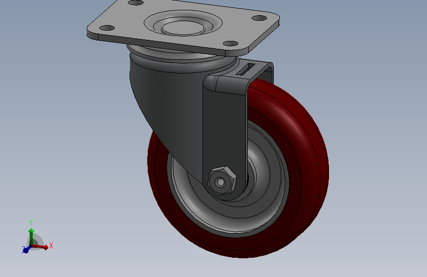 平底双刹脚轮3303561