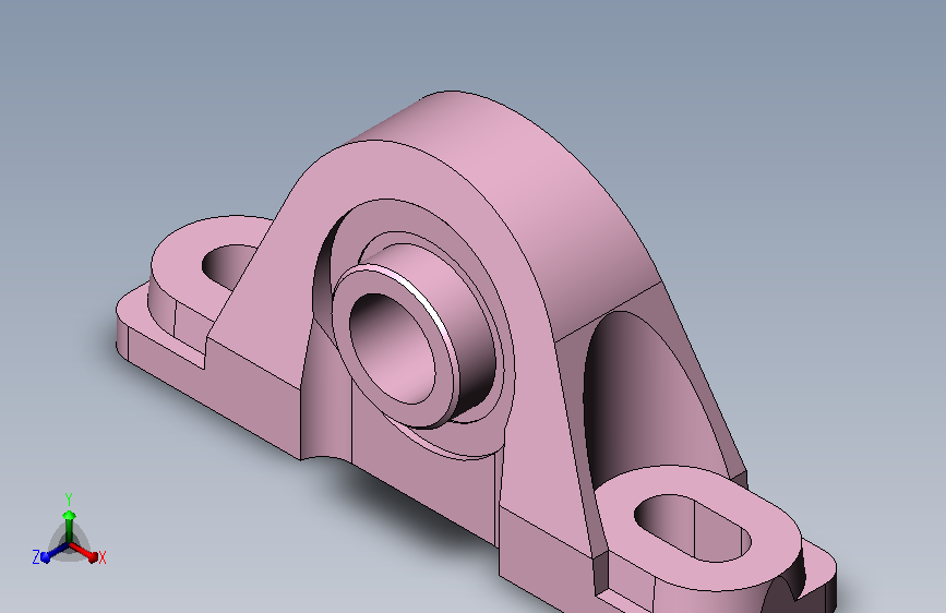 轴承座User Library-Bearing O_75, Pillow Block