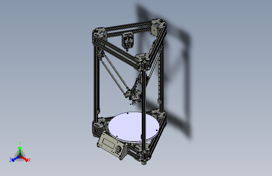 并联3D打印机结构设计与控制含三维CATIA模型621851==900