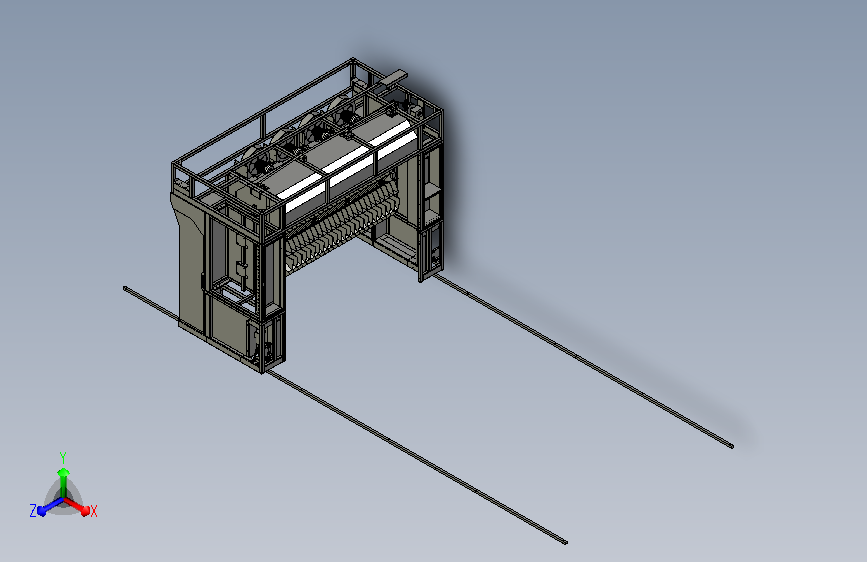 自动洗车机三维step