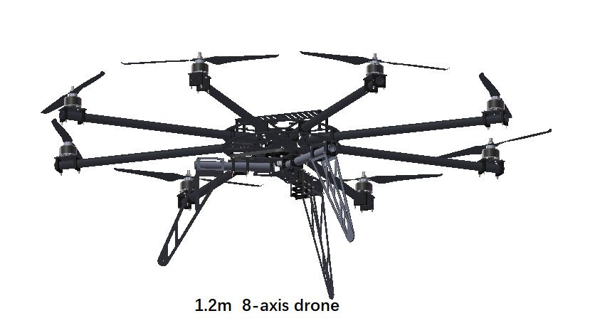 1.2米八旋翼无人机结构3D数模图纸 Solidworks设计 附STEP
