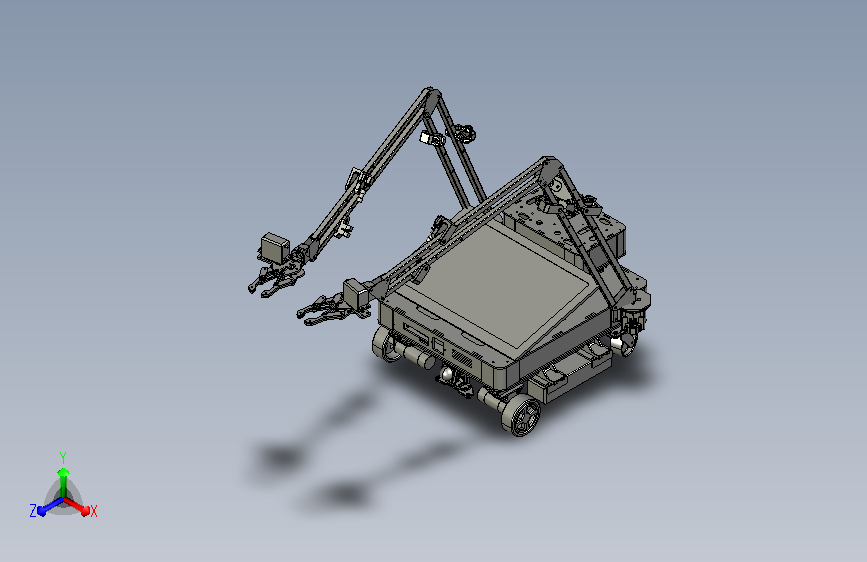 带机械臂的四轮小车