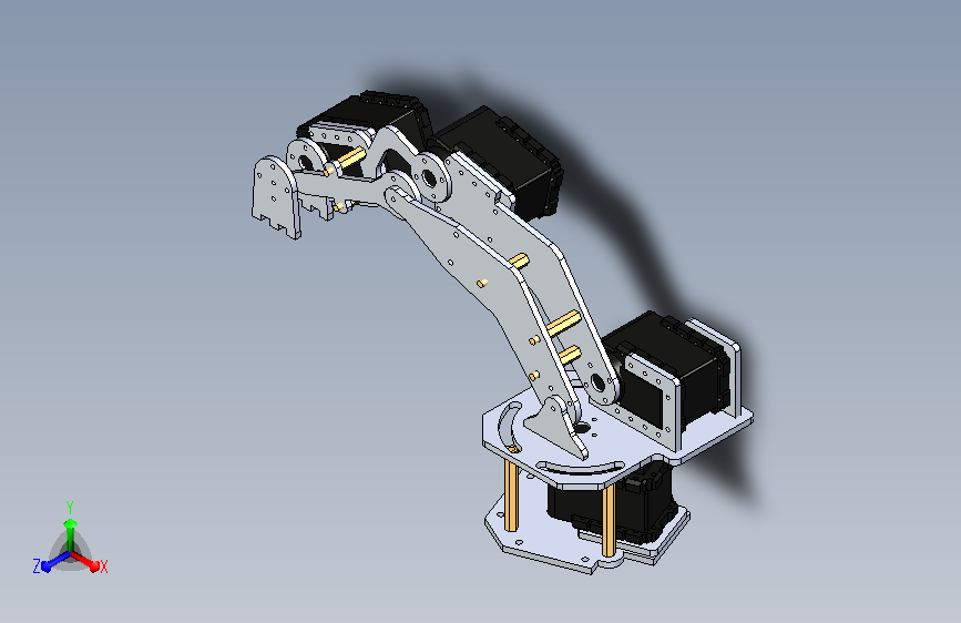 舵机驱动的简易机械臂结构模型