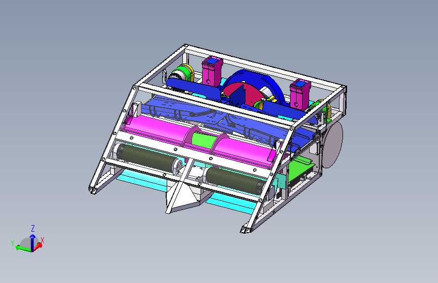 捡球机器人（乒乓球，高尔夫球，网球等）三维模型sw设计