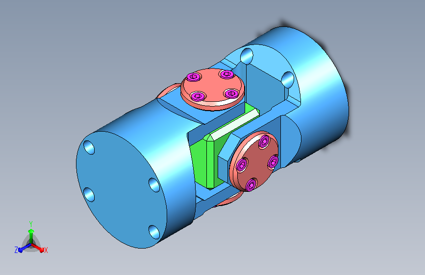 两轴传递扭矩的万向节三维stp