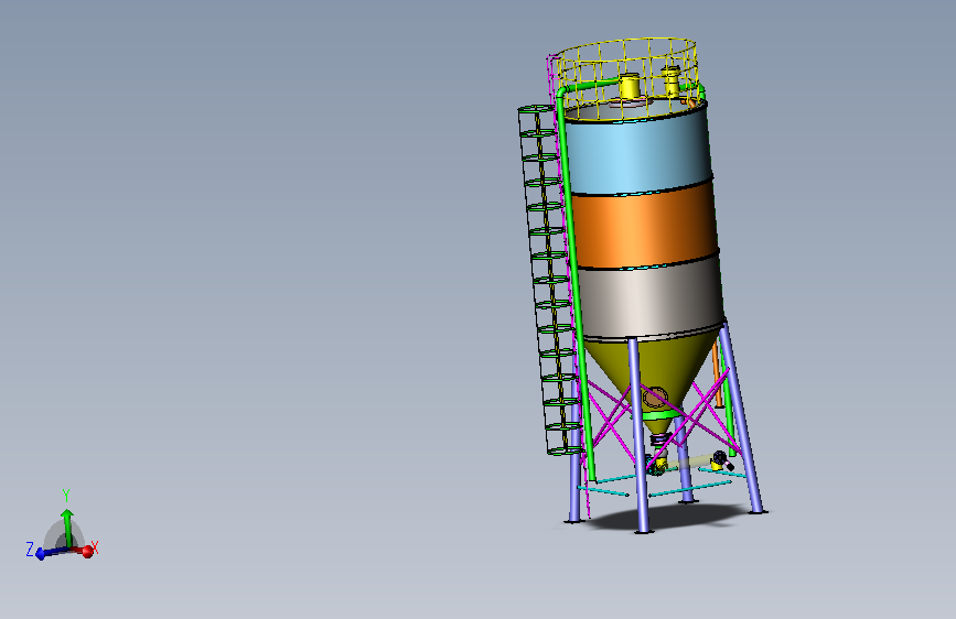 料仓装配体模型 1633051==wb35